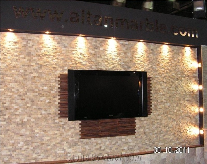 Beige Marble Split Face Mosaic