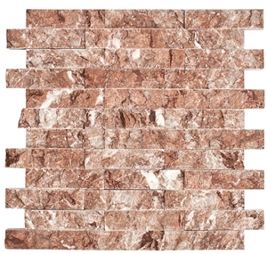 Burdur Brown Marble Split Face Mosaic