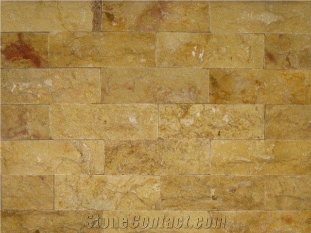 Split Stone Veneer (22x08 Cm), Assyr Gold Yellow Limestone