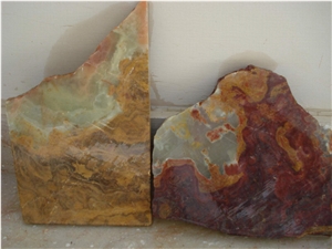 Irregular Flagstone FLST-09, Multicolor Green Onyx
