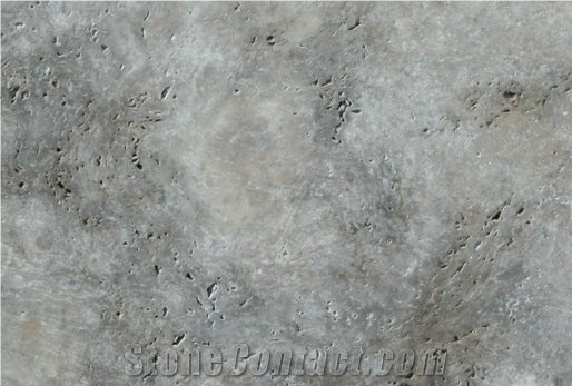 Pewter Silver Travertine Slabs, Turkey Grey Travertine