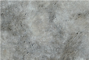 Pewter Silver Travertine Slabs, Turkey Grey Travertine