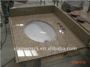G682 Yellow Golden Granite Vanity Top, G682 Sunset Gold Yellow Granite Vanity Top