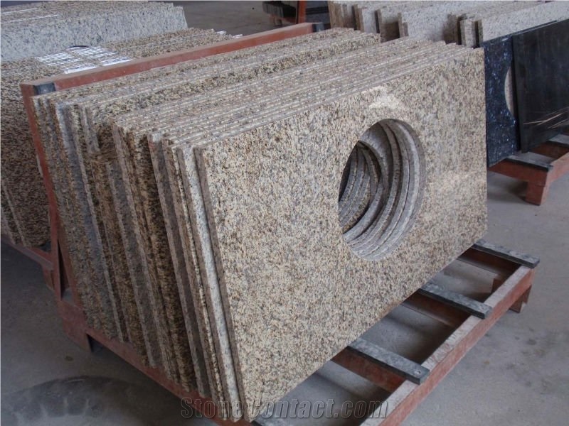Tiger Skin Yellow Granite Countertop