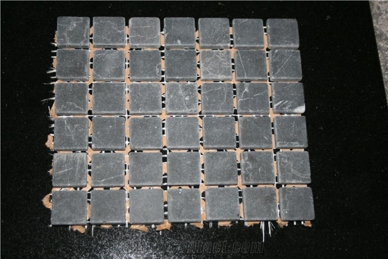Bush Hammered Blue Stone Tiles