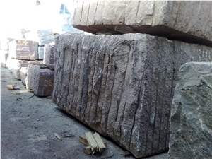 India Red Rough Granite Block, Indian Red Granite Block