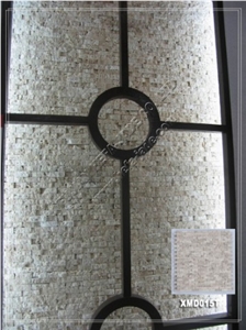 Decorative Wall Tile (XMD015R), Rose Travertino Pink Travertine Mosaic