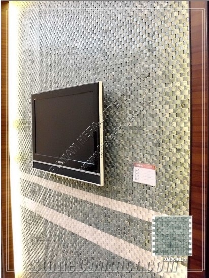 Huaan Jade Mosaic Tile(XMD040J1), Green Marble Mosaic