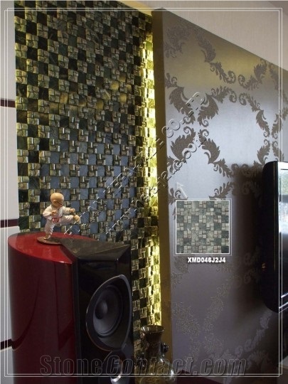 Huaan Jade Mosaic Tile(XMD046J2J4), Green Marble Mosaic