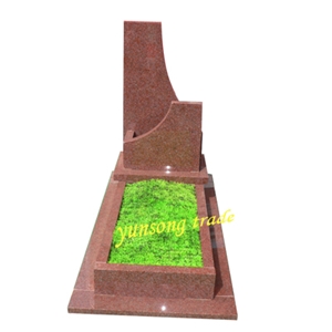 Red Granite Tombstone