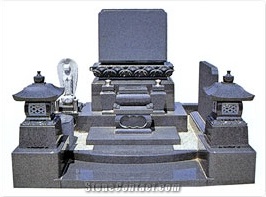 G603 or AG98 Grey Granite Japanese Tombstone