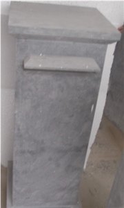 Blue Stone Letterbox, Grey Blue Stone
