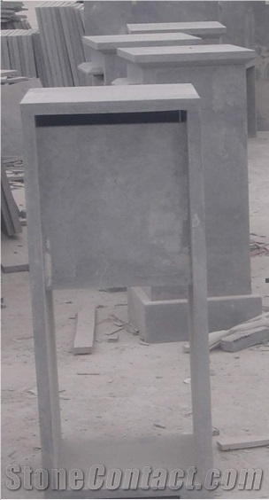Blue Stone Mailbox