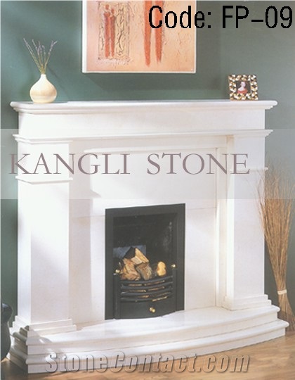 White Limestone Fireplaces