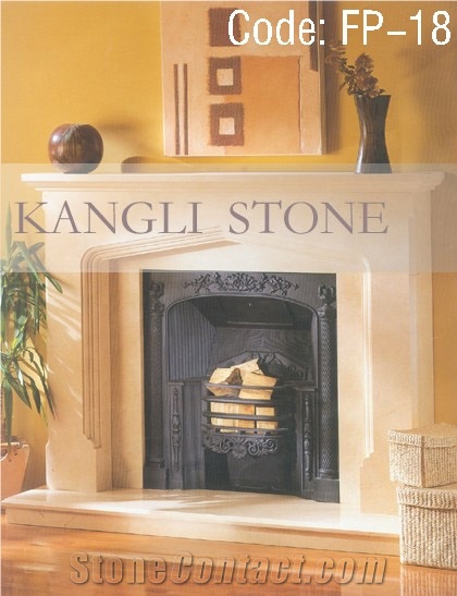 White Limestone Fireplaces