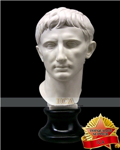 White Marble Bust Statue