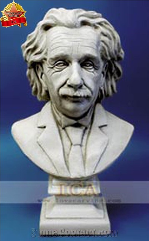 White Marble Bust Statue
