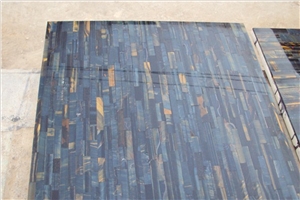 Blue Tiger Eye Decorative Panel, Tiger Eye Blue Slate Cultured Stone