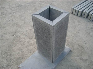 Honed Blue Limestone Flowerpot