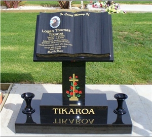 Shanxi Black Granite Tombstone