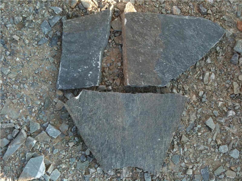 Karystos Grey Quartzite Flagstone, Karystos Nero Grey Quartzite