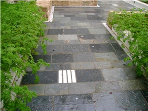 Karystos Grey Quartzite Flagstone, Karystos Nero Grey Quartzite