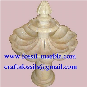 Fossil Black Limestone Fountain