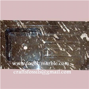 Fossil Black Limestone Sinks