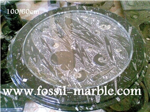 Fossil Brown Limestone Table