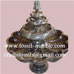 Fossil BrownLimestone Fountain
