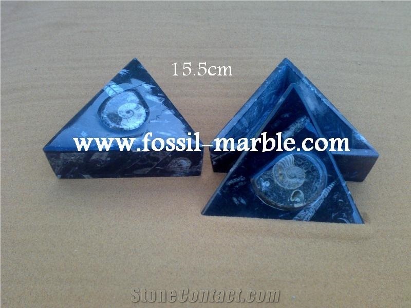 Fossile Brown Jewellery Boxes, Fossilized Stone Brown Marble Artifacts, Handcrafts