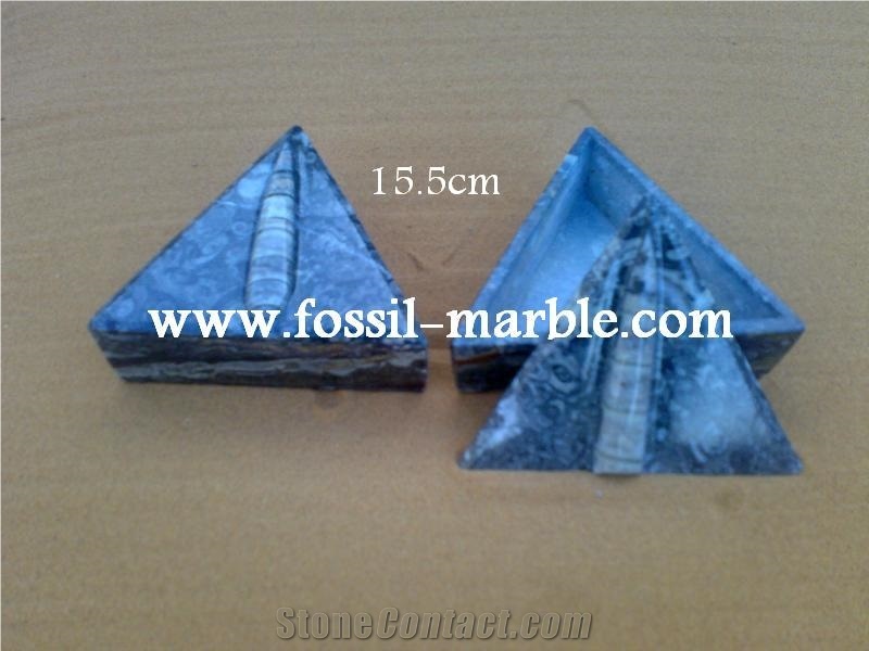 Fossile Brown Jewellery Boxes, Fossilized Stone Brown Marble Artifacts, Handcrafts