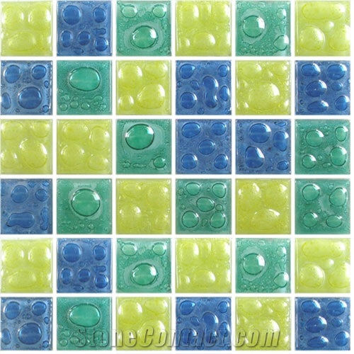 Blue Glass Mosaic Tiles