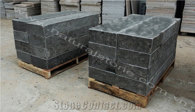 Block Stair Step Stone, Black Basalt Stairs