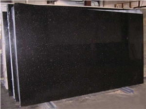 Black Galaxy Granite Slabs, India Black Granite
