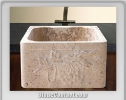 Beige Limestone Basin