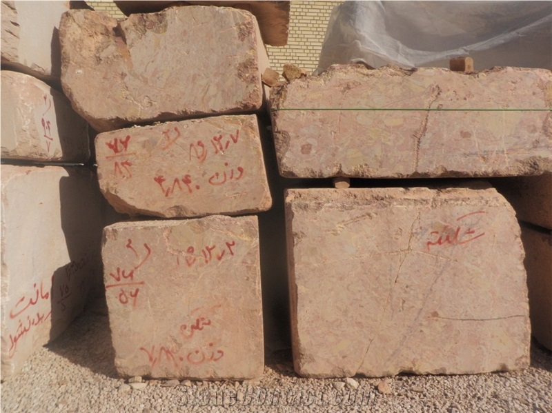 Conglomerate Marble Block, Iran Red Marble