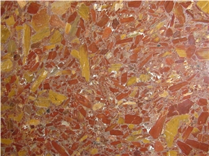 Conglomerate Marble Block, Iran Red Marble