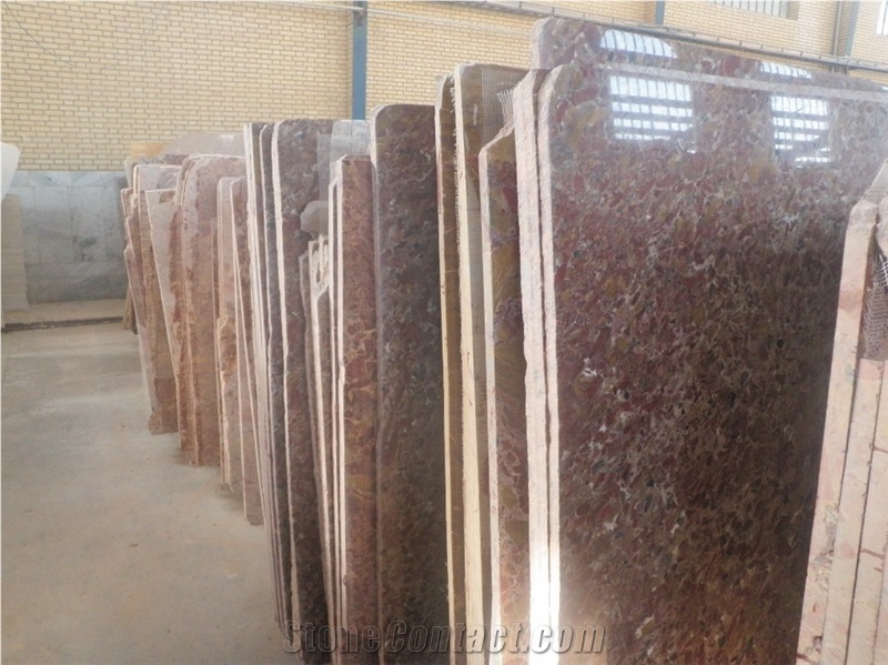 Conglomerate Marble Block, Iran Red Marble