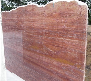 Red Travertine Slabs, Iran Red Travertine