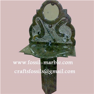 Fossil Brown Limestone Sink