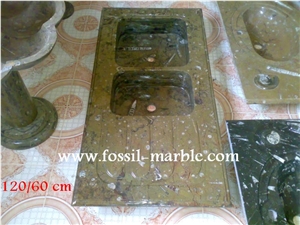 Fossil Brown Limestone Vanity Tops, Fossil Limestone Brown Marble Vanity Tops Fossil Brown Limestone Vanity Tops, Fossil Limestone Brown Marble Vanity Tops
