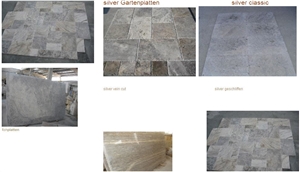 Silver Travertine Tile, Turkey Grey Travertine