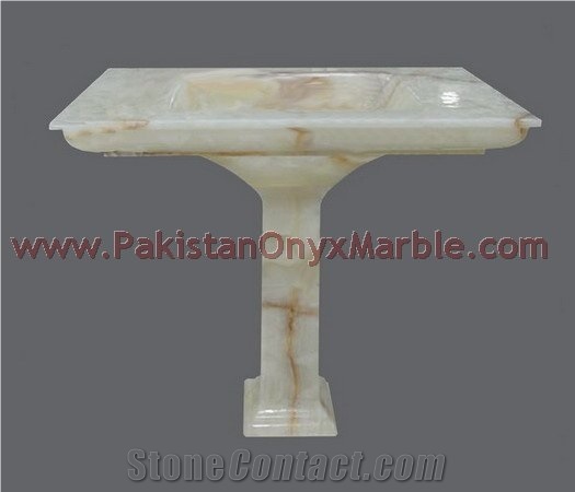 White Onyx Pedestal Sinks,luxury Bathroom Sinks