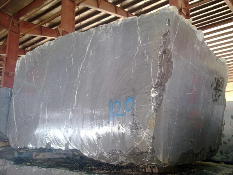 Pietra Grey Marble Block, Grey Marble Blocks Iran