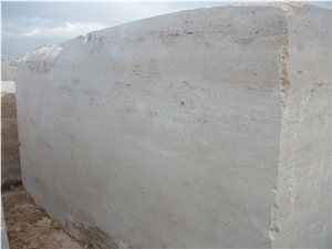 Denizli Light Travertine Blocks, Turkey Beige Travertine