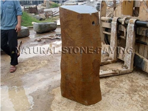 Basalt Drilled Parking Stone