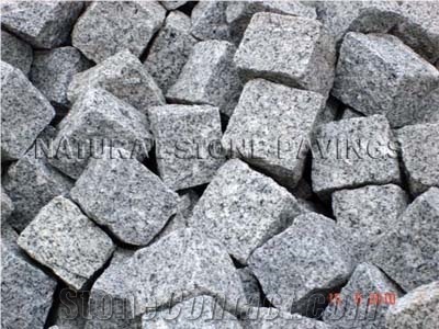 Grey Granite Cube Stone