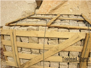 Yellow Rust Granite Cobble Stone