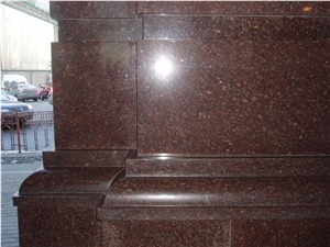 Rosso Carpazi Granite Column,revetment Of Column Cornice